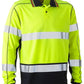 Bisley Taped Two Tone Hi Vis Polyester Mesh Long Sleeve Polo Shirt (BK6219T)