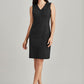 Biz Corporate Womens Comfort Wool Stretch Sleeveless V-Neck Dress (34021)