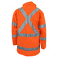 DNC Hi Vis "X" Back "6 in 1" Rain Jacket Bio Motion Tape (3797)