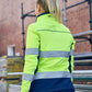 Bisley Womens Taped Two Tone Hi Vis Soft Shell Jacket (BJL6059T)