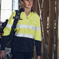 Bisley Tencate Tecasafe Plus Women's Taped Two Tone Hi Vis FR Vented Long Sleeve Shirt-(BL8082T)