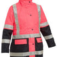 Bisley Women's Taped Hi Vis 5 In 1 Rain Jacket (BKL6975)