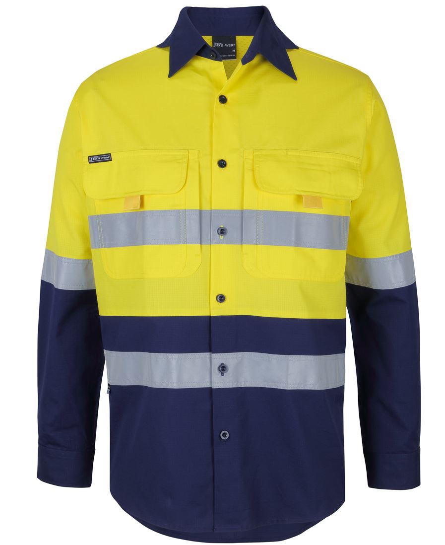 Jb's  Hi Vis (D+N) Ripstop L/S Fishing Shirt (6DNRL)