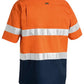 Bisley 3M Taped Two Tone Hi Vis Cool Lightweight Shirt - Short Sleeve-(BS1896)