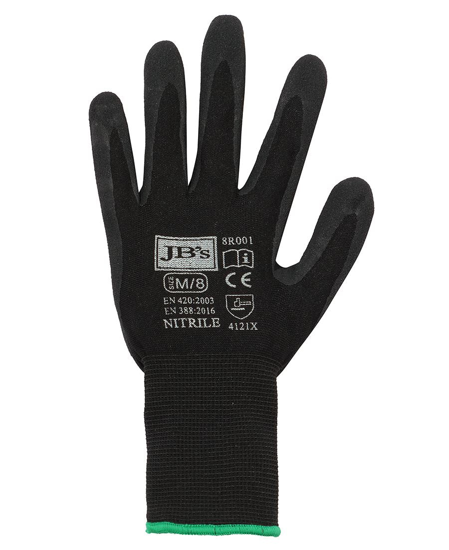 JB's Black Nitrile Glove 12 Pack (8R001)