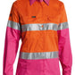 Bisley Women's Taped Hi Vis Cool Lightweight Drill Shirt (BL6696T)