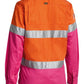 Bisley Women's Taped Hi Vis Cool Lightweight Drill Shirt (BL6696T)