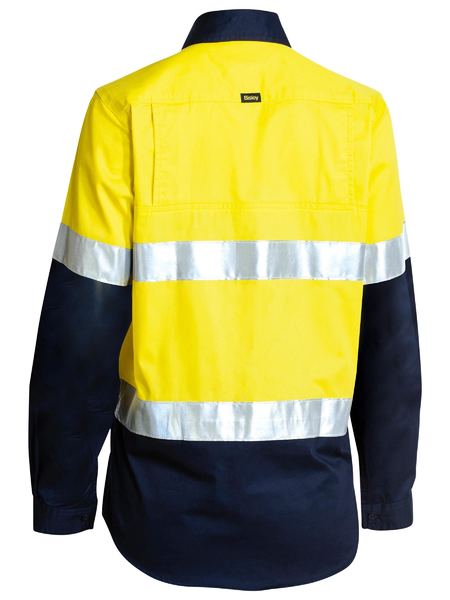 Bisley Women's Taped Hi Vis Cool Lightweight Drill Shirt (BL6696T)