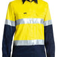 Bisley Women's Taped Hi Vis Cool Lightweight Drill Shirt (BL6696T)