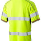 Bisley Taped Two Tone Hi Vis Polyester Mesh Short Sleeve Polo Shirt (BK1219T)