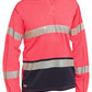 Bisley Taped Two Tone Hi Vis Polyester Mesh Long Sleeve Polo Shirt (BK6219T)