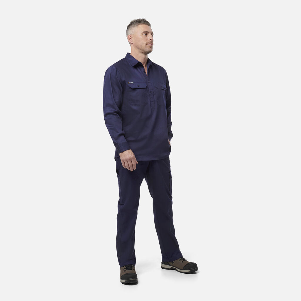 King Gee Originals Long Sleeve Closed Front Cotton Drill Work Shirt (K04020)