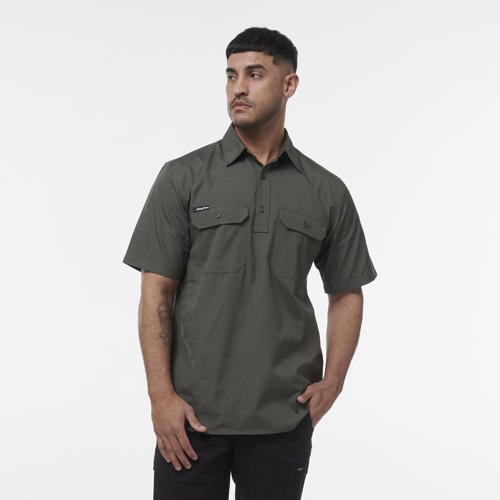 King Gee Workcool Vented Closed Front Shirt Short Sleeve (K14032)