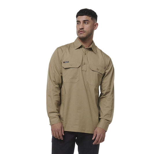 King Gee Workcool Vented Closed Front Shirt Long Sleeve (K14033)