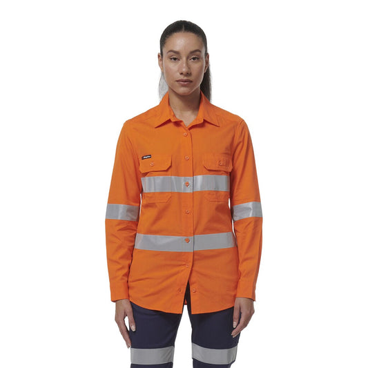 King Gee Women's Workcool Vented Reflective Shirt (K44231)