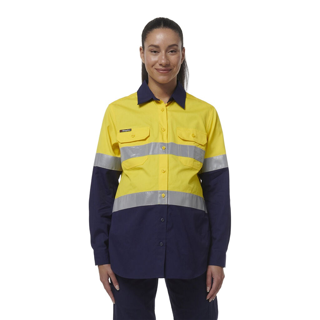 King Gee Women's Workcool Maternity Reflective Shirt (K44234)