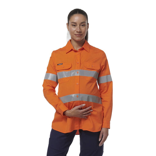 King Gee Women's Workcool Maternity Reflective Shirt (K44235)