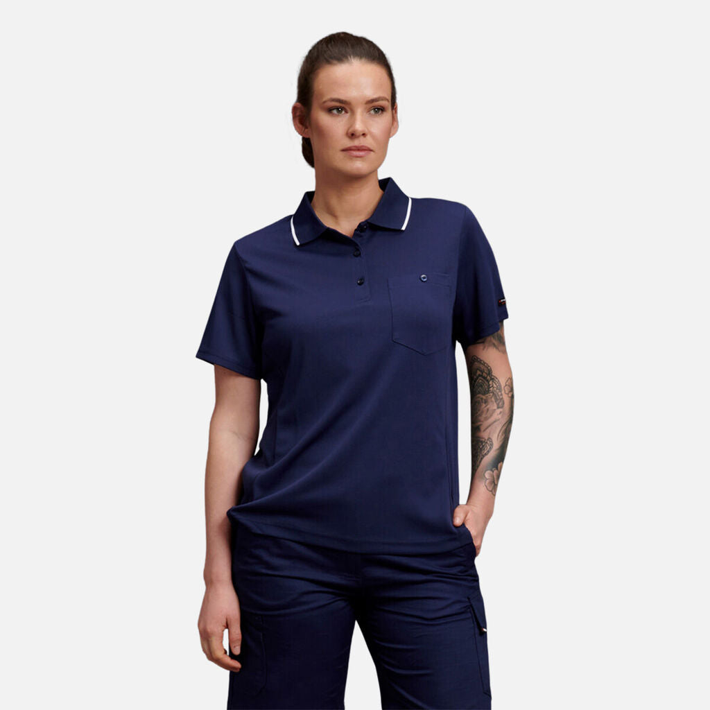 King Gee Women's Workcool Hyperfreeze Short Sleeve Polo Shirt (K44740)