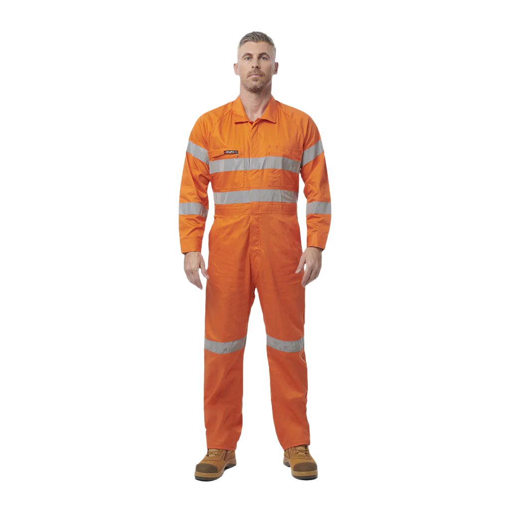 King Gee Originals Hi-Vis Lightweight Reflective Drill Work Overalls (K51305)