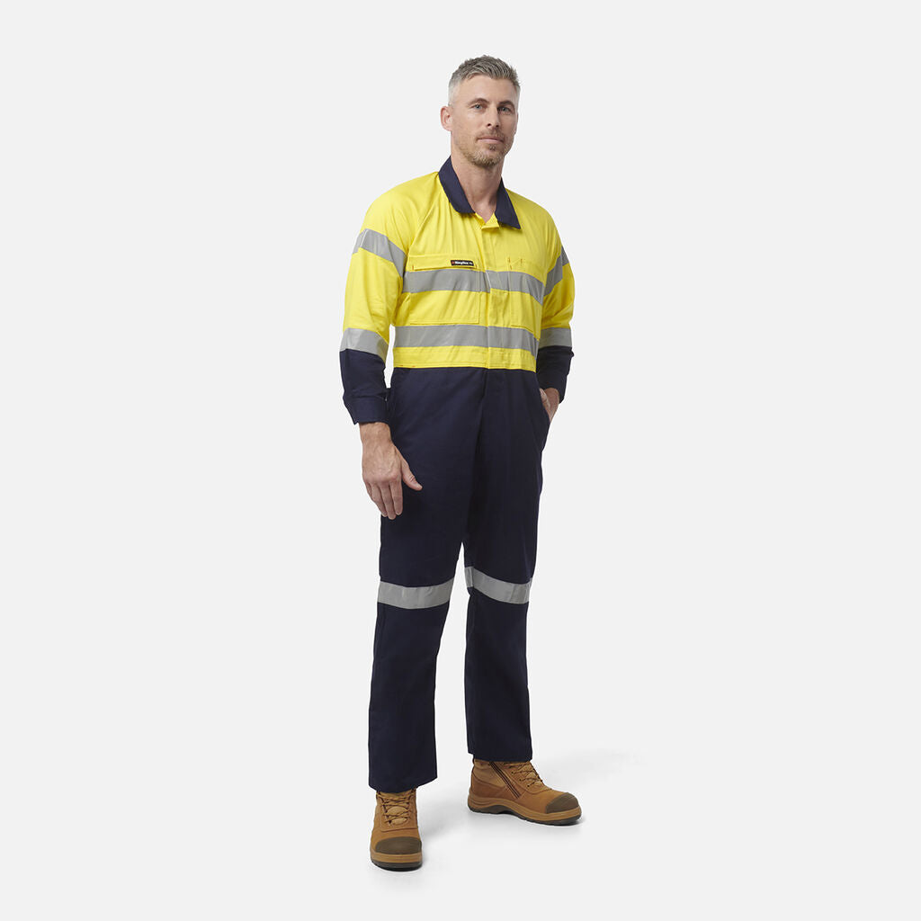 King Gee Originals Hi-Vis Reflective Two Tone Drill Work Overalls (K51525)