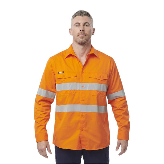 King Gee Workcool 2 Hi-Vis Reflective Shirt Long Sleeve (K54890)