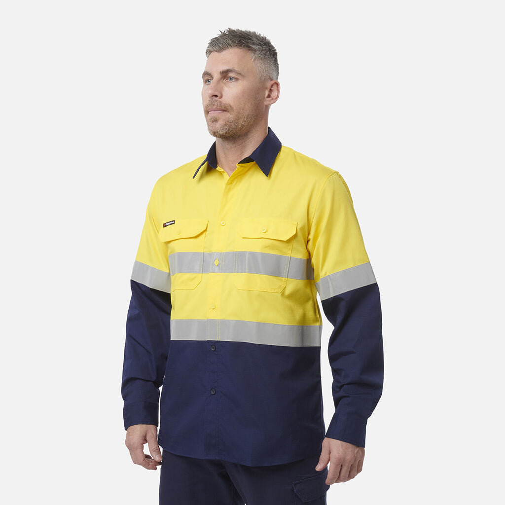 King Gee Workcool Vented Spliced Shirt Taped Long Sleeve (K54913)