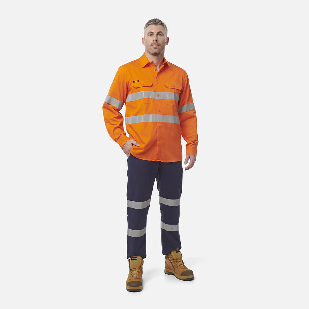 King Gee Workcool Vented Shirt Taped Long Sleeve (K54915)