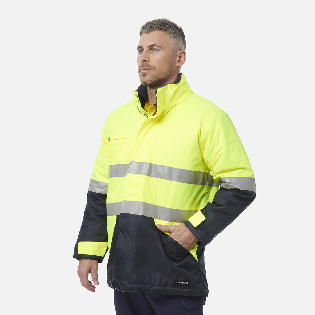 King Gee Hi-Vis Reflective Waterproof Insulated Jacket (K55010)