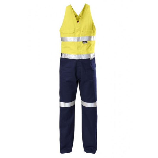 Hard Yakka Hi-Vis 2Tone Action Back Cotton Taped Overall (Y01055)