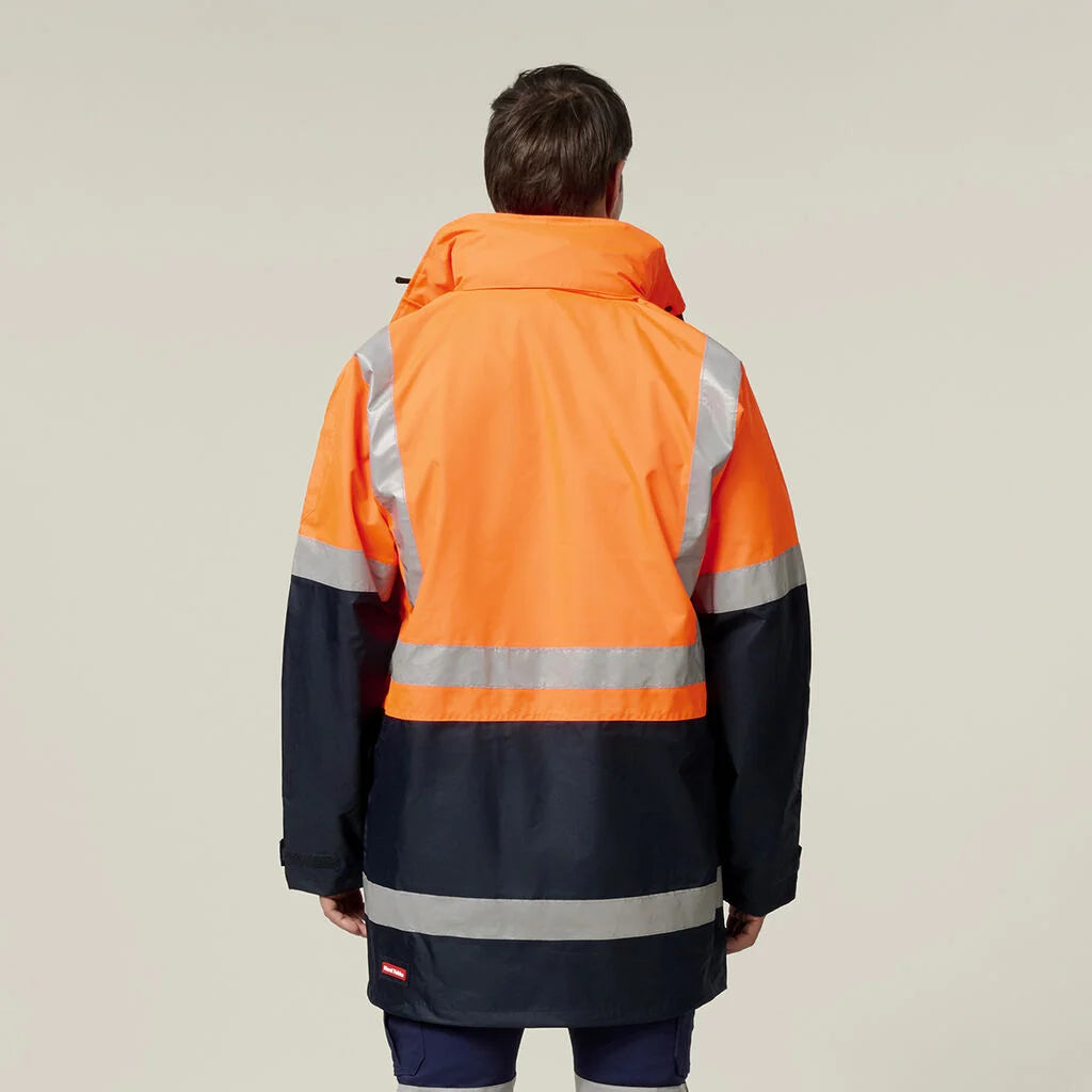 Hard Yakka Hi-Vis 4-In-1 Taped Wet Weather Jacket (Y06057)