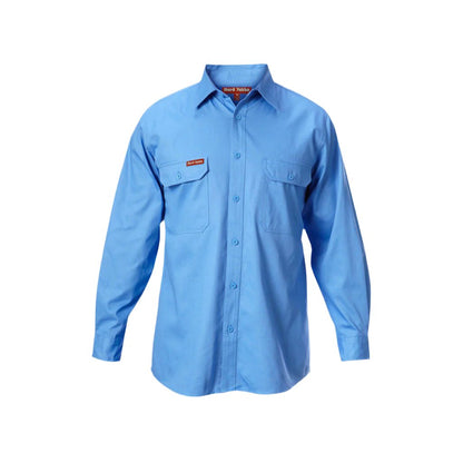 Hard Yakka Long Sleeve Open Front Cotton Drill Work Shirt (Y07500)