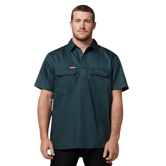 Hard Yakka Short Sleeve Closed Front Cotton Drill Work Shirt (Y07540)