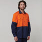 Hard Yakka Core Hi-Vis Long Sleeve 2 Tone Vented Cotton Shirt (Y07950)