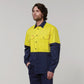 Hard Yakka Core Hi-Vis Long Sleeve 2 Tone Vented Cotton Shirt (Y07950)