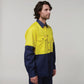 Hard Yakka Core Hi-Vis Long Sleeve 2 Tone Vented Cotton Shirt (Y07950)