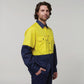 Hard Yakka Core Hi-Vis Long Sleeve 2 Tone Vented Cotton Shirt (Y07950)