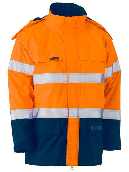 Bisley Taped Two Tone Hi Vis FR Wet Weather Shell Jacket (BJ8110T)