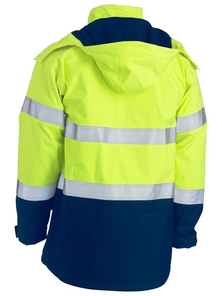 Bisley Taped Two Tone Hi Vis FR Wet Weather Shell Jacket (BJ8110T)