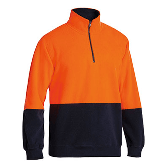 Bisley Hi Vis Polarfleece Zip Pullover-(BK6889)