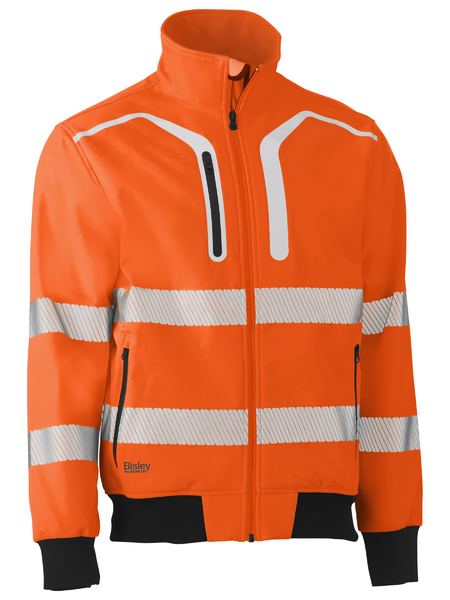 Bisley Taped Hi Vis Soft Shell Bomber Jacket (BJ6979T)