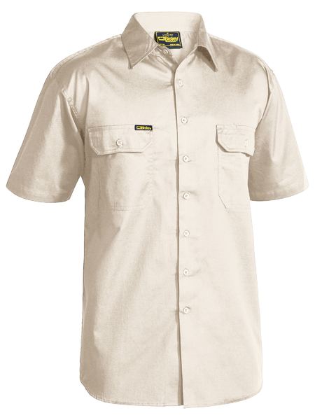 Bisley Cool Lightweight Drill Shirt - Short Sleeve-(BS1893)