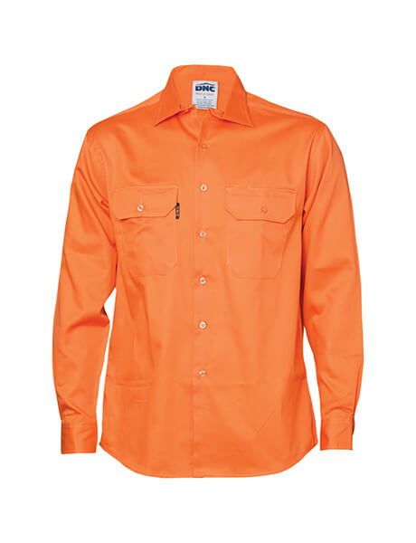 DNC Cotton Drill L/S Work Shirt  - Long Sleeve (3202)