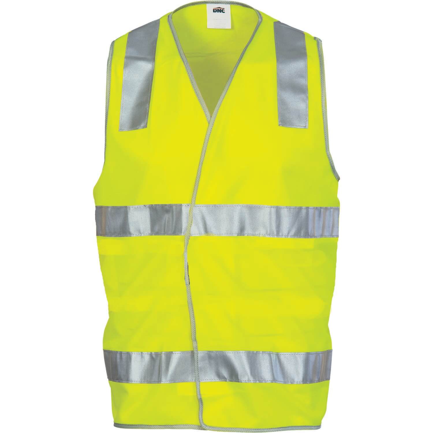 DNC Day/Night Safety Vest with Hoop & Shoulder Generic R/Tape (3503)