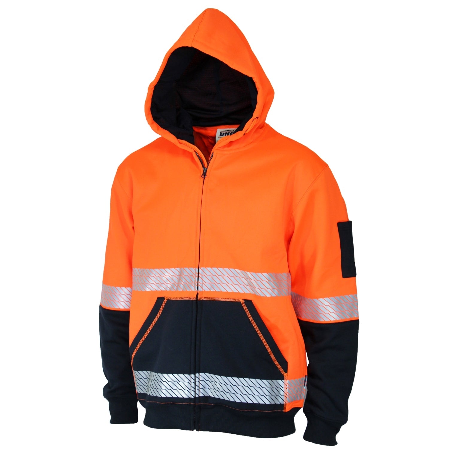 DNC Hivis Segmented Tape Full Zip Hoodie (3530)