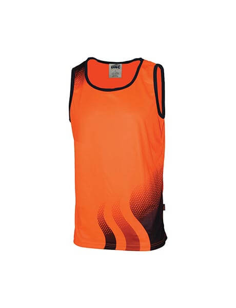 DNC Wave Hi Vis Sublimate Singlet (3561)