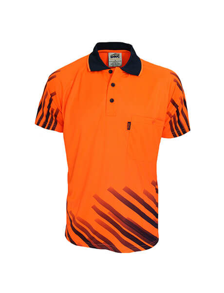 DNC Hivis Sublimated Full  Stripe Polo (3566)