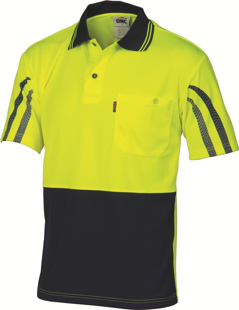 DNC HiVis Cool Breathe Printed Stripe Polo (3752)