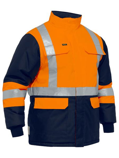 Bisley X taped two tone hi vis freezer jacket (BJ6450T)