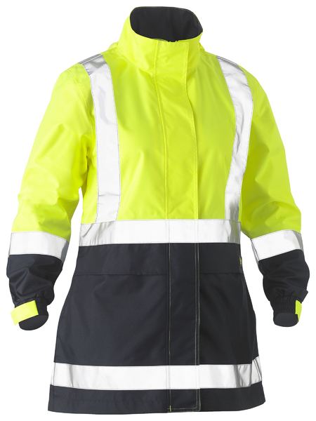 Bisley Women's H Taped Two Tone Hi Vis Rain Jacket - (BJL6966T)