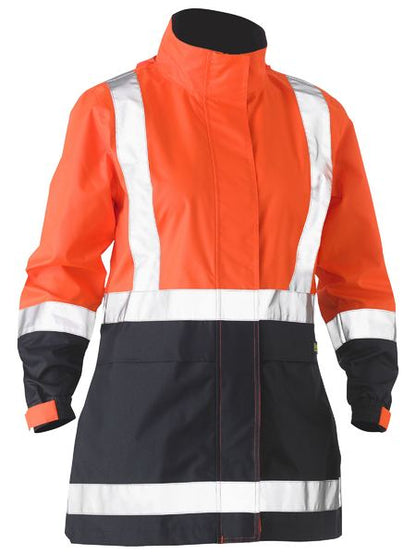 Bisley Women's H Taped Two Tone Hi Vis Rain Jacket - (BJL6966T)